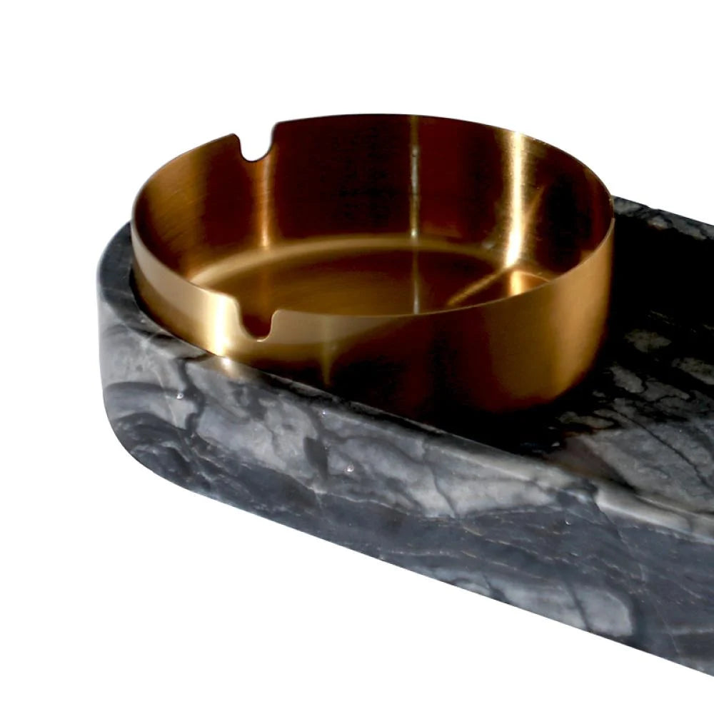 Prestige Marble Brass Tray