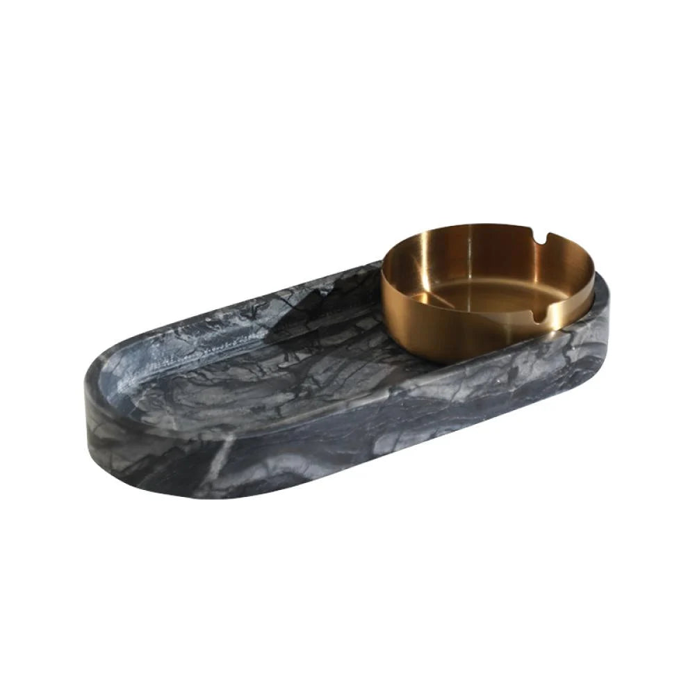 Prestige Marble Brass Tray