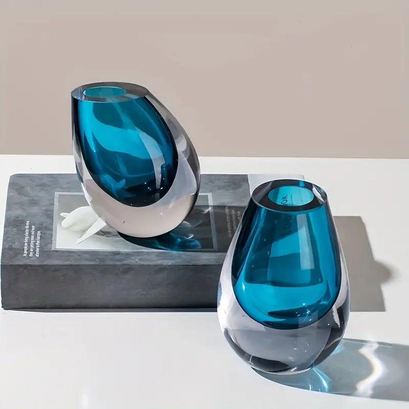 Azure Teardrop Vase