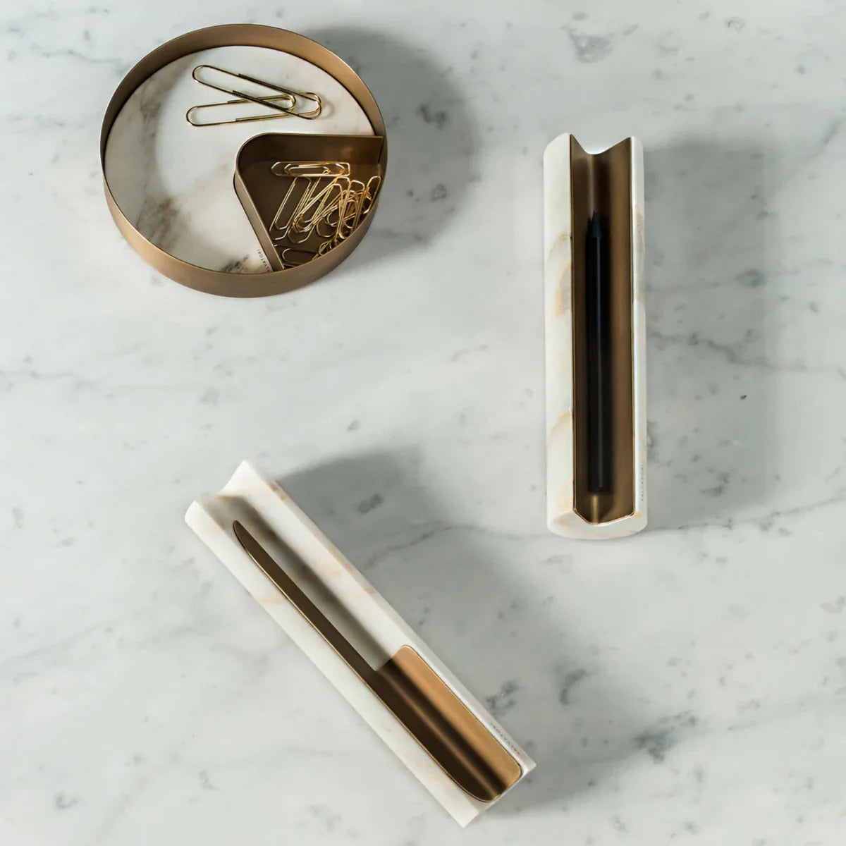 Dual-Tone Marble Tray