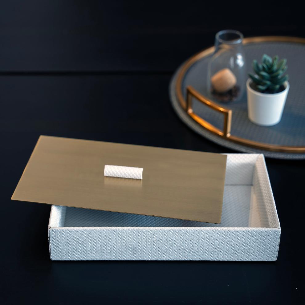 Golden Elegance Tissue Box