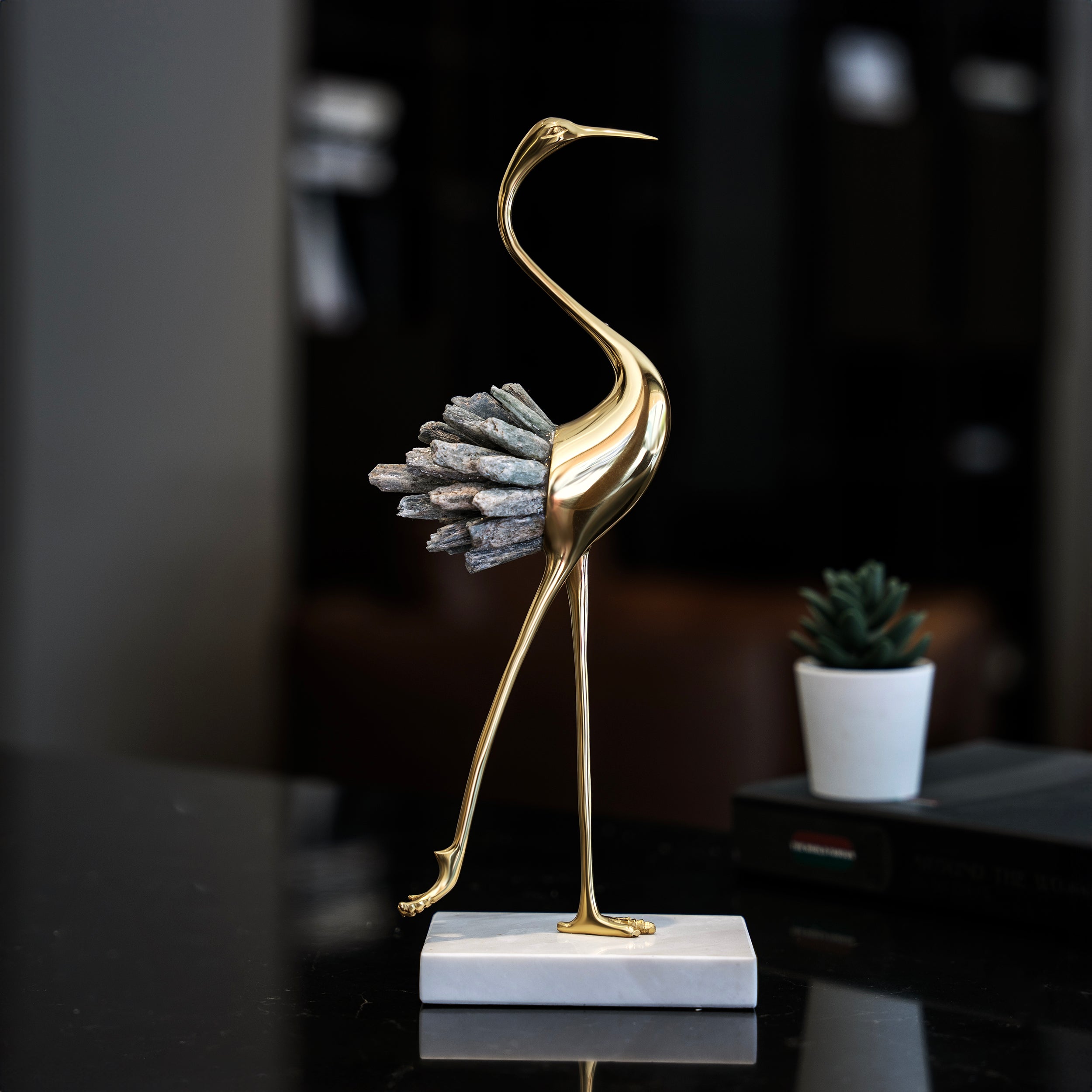 Crystal Plume Sculpture