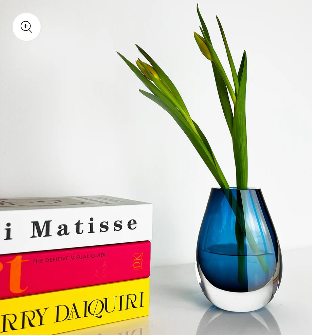 Azure Teardrop Vase