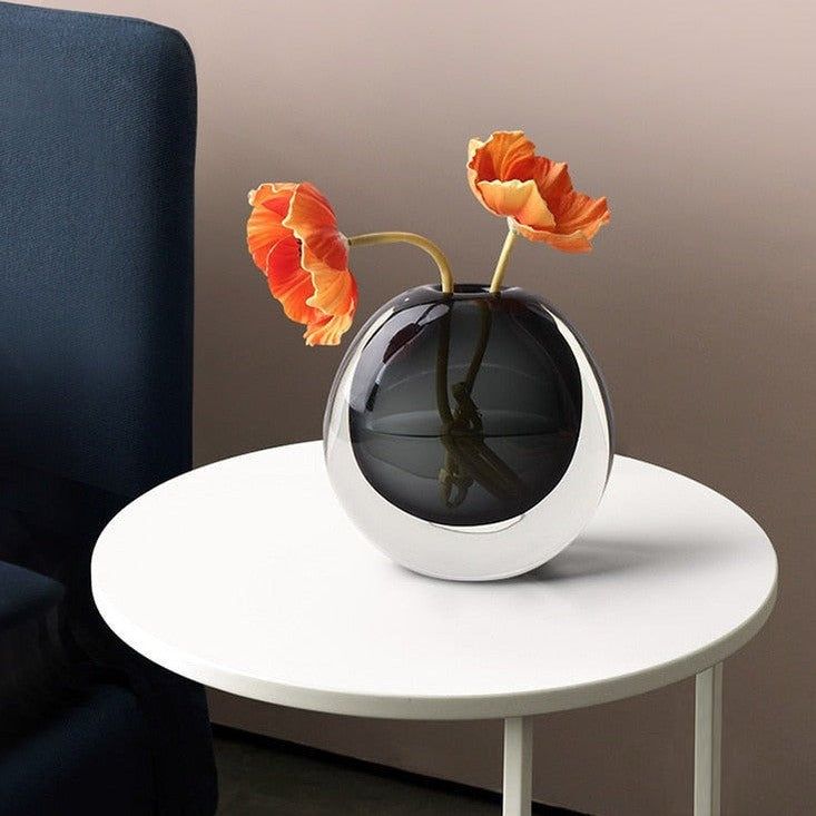 Obsidian Prism Vase