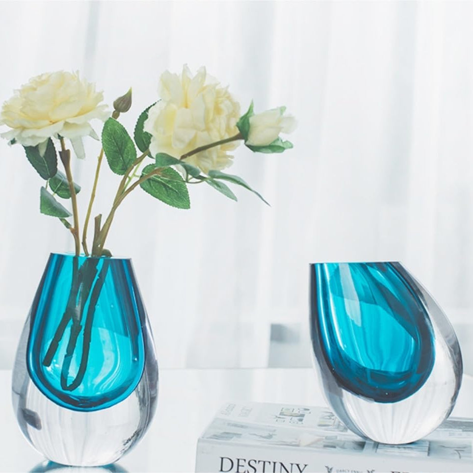 Azure Teardrop Vase