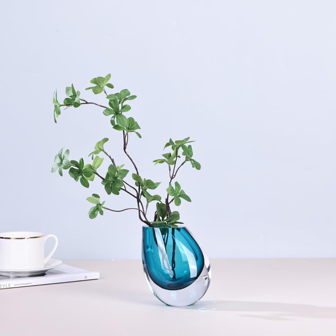 Azure Teardrop Vase