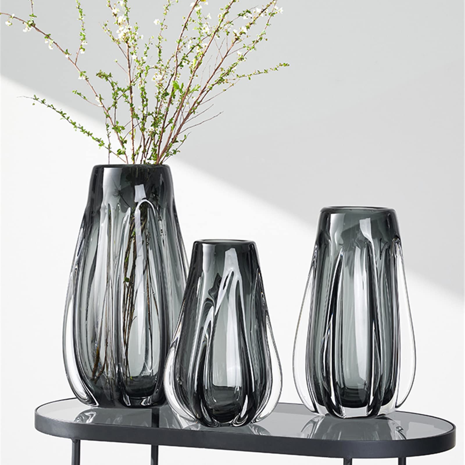 Noir Ripple Vases
