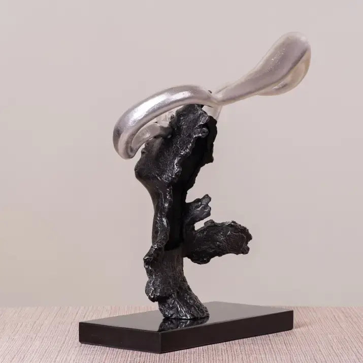 Abstract Chrome Flow Sculpture