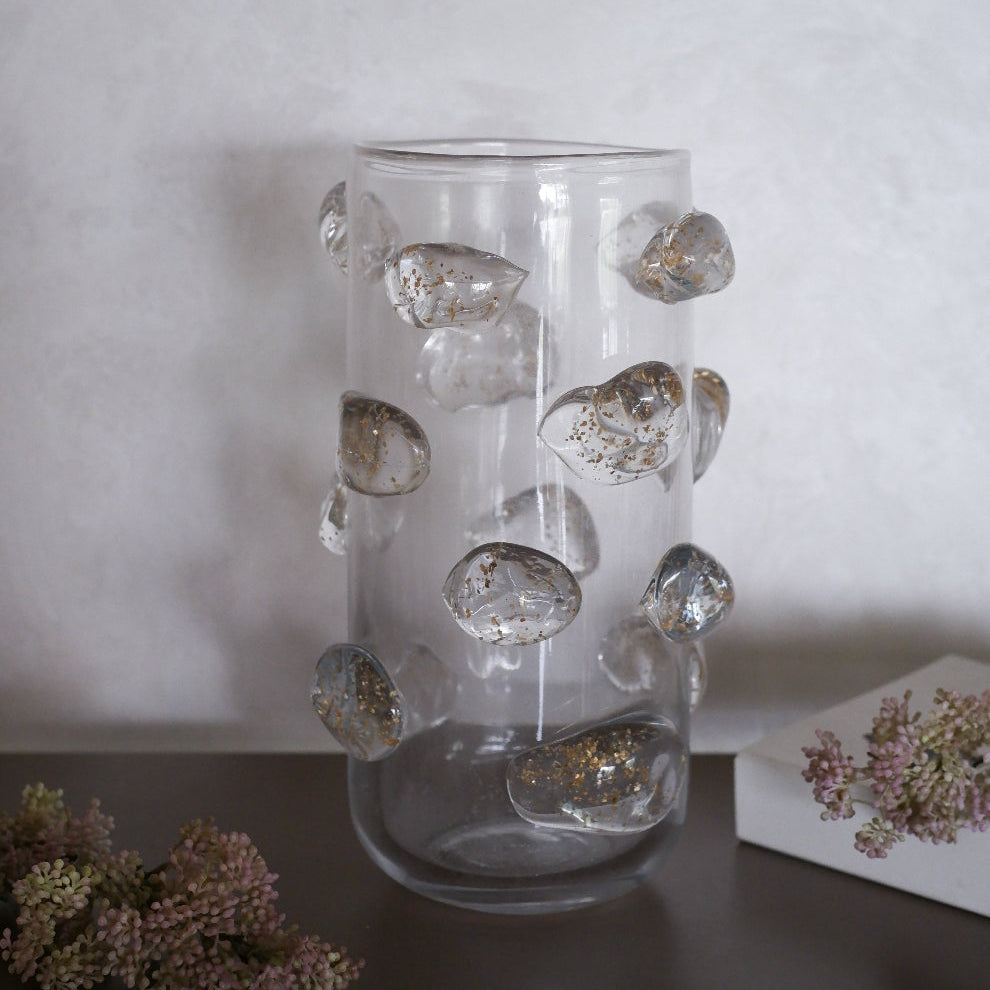Crystal Drift Bubble Glass Vase Set