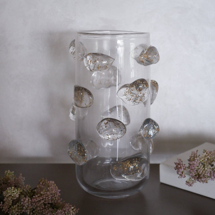 Crystal Drift Bubble Glass Vase Set