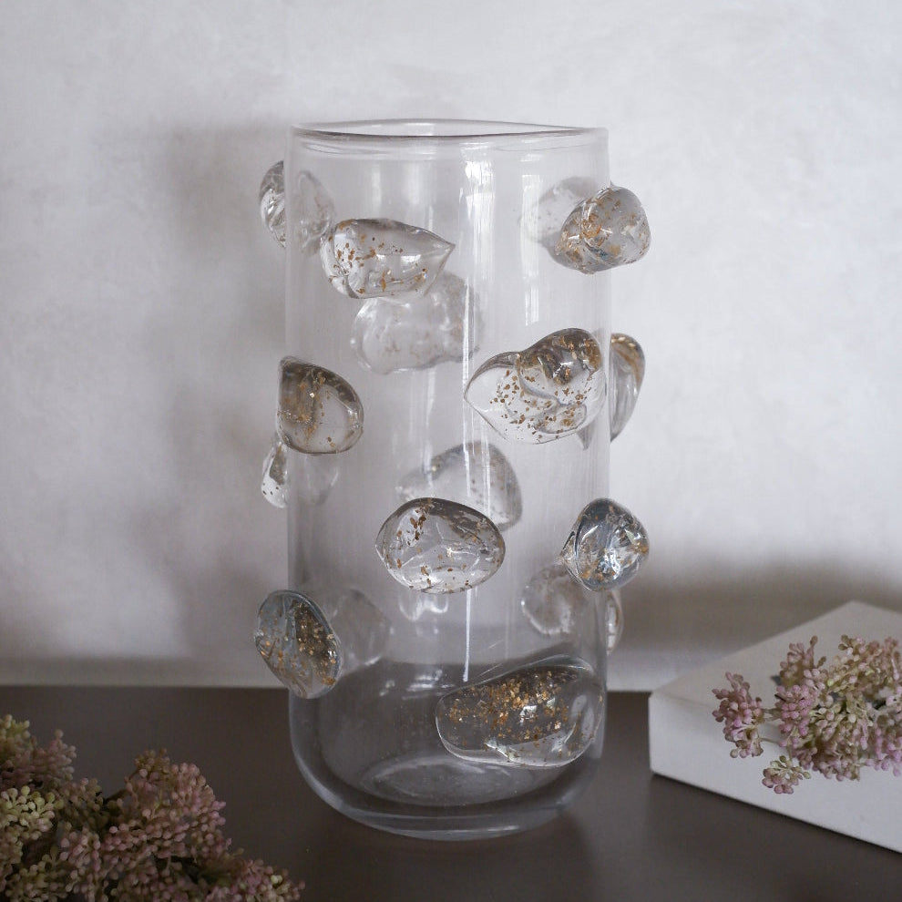 Crystal Drift Bubble Glass Vase Set
