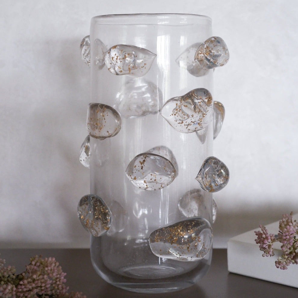 Crystal Drift Bubble Glass Vase Set