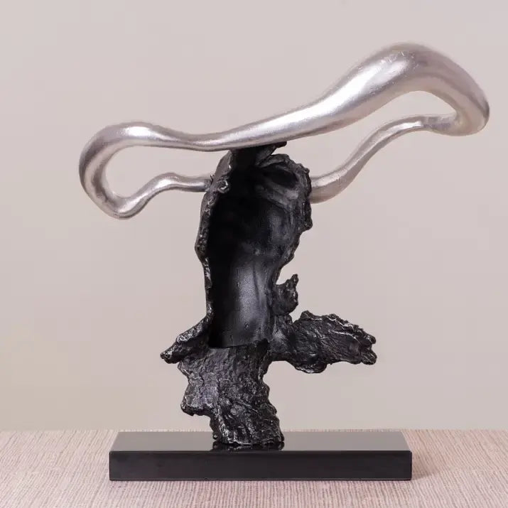 Abstract Chrome Flow Sculpture