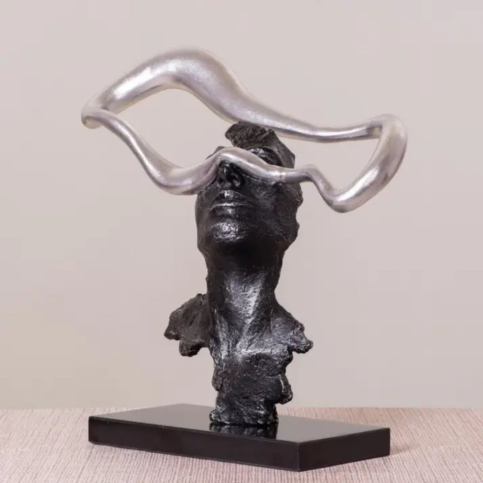 Abstract Chrome Flow Sculpture