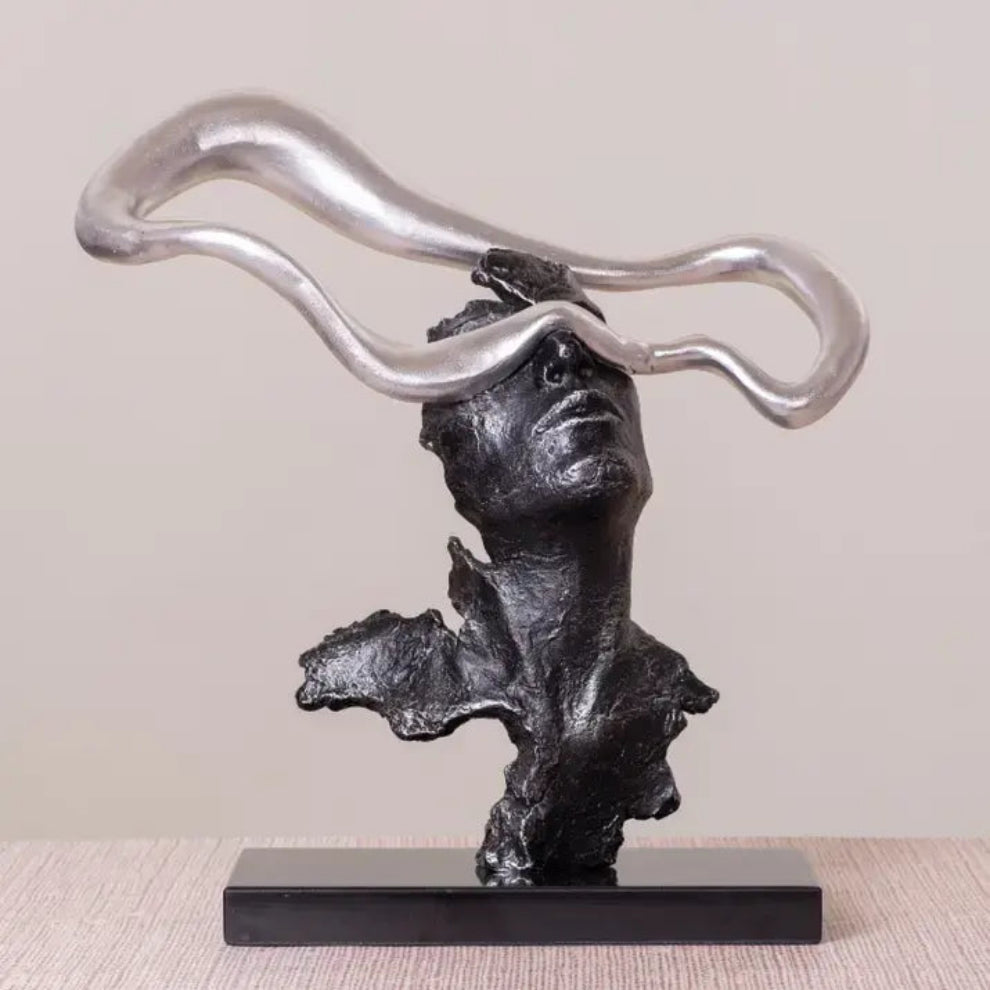 Abstract Chrome Flow Sculpture