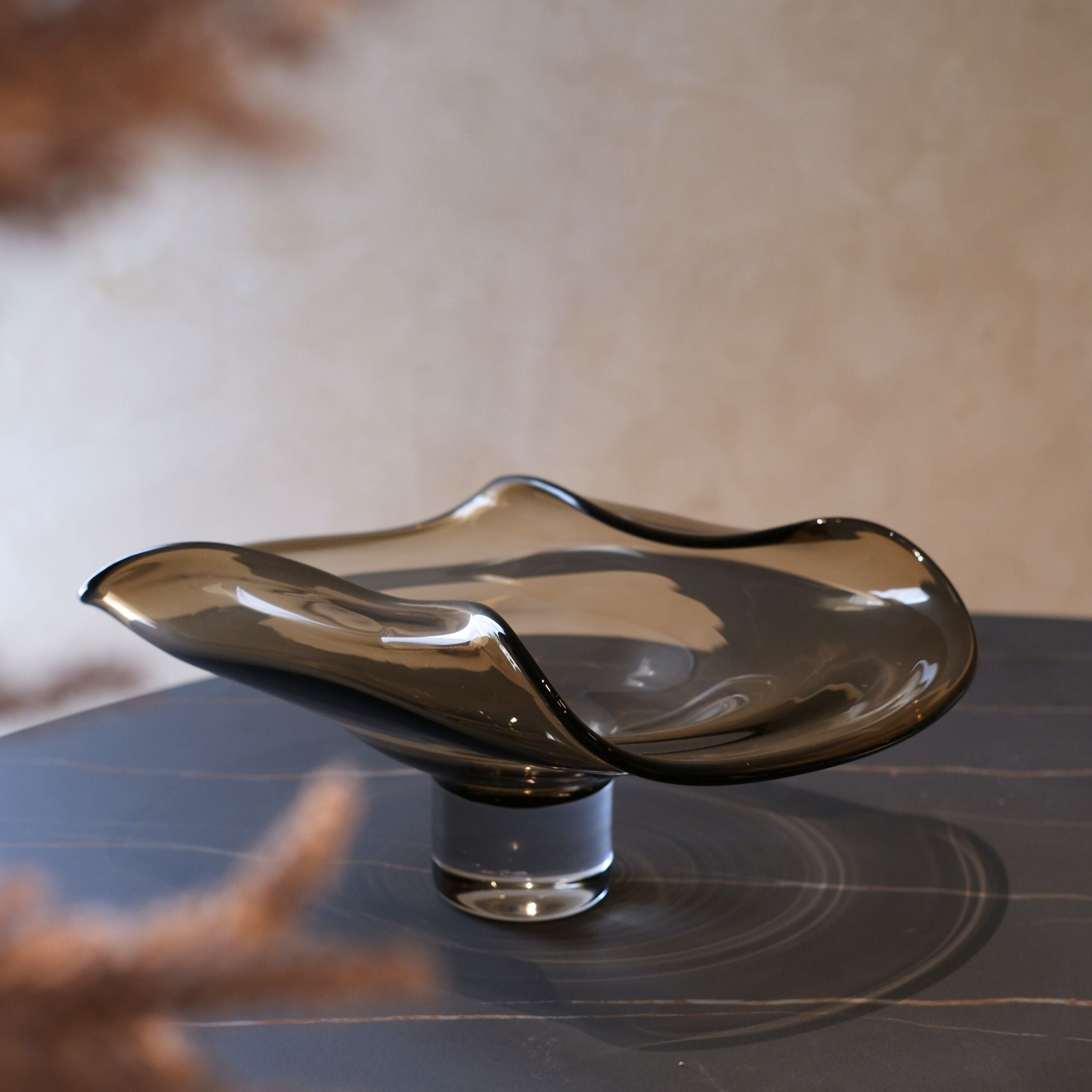 Smoked glass bowl