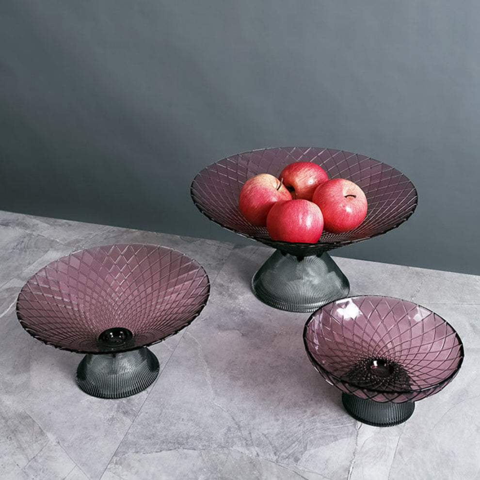 Crimson Halo Glass Bowl