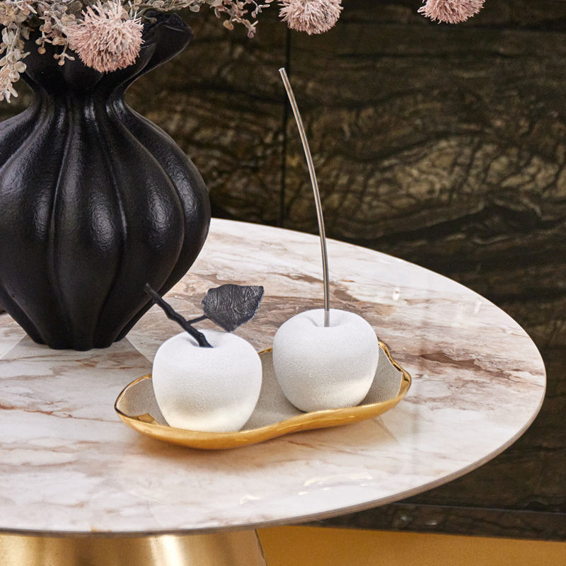 Minimalist Apple Duo Sculptures