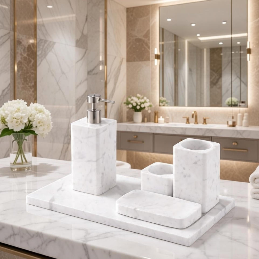 White Bath Set