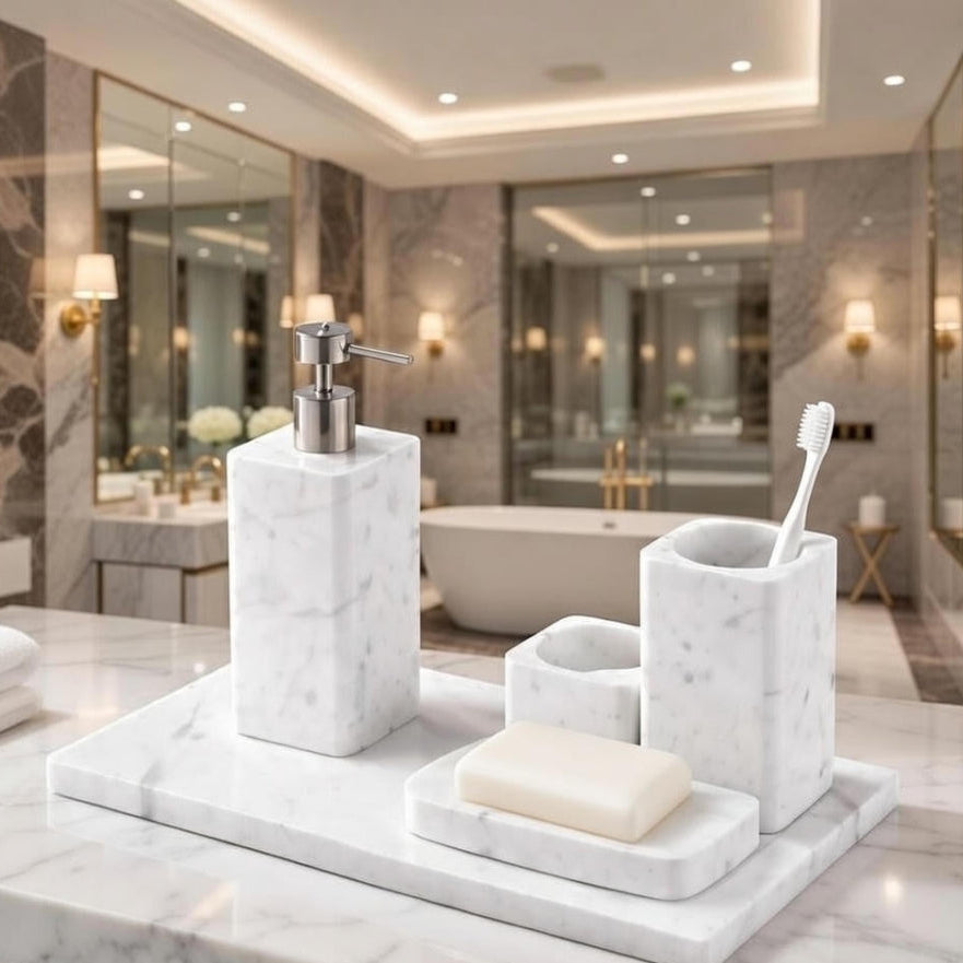 White Bath Set