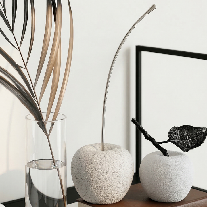 Minimalist Apple Duo Sculptures
