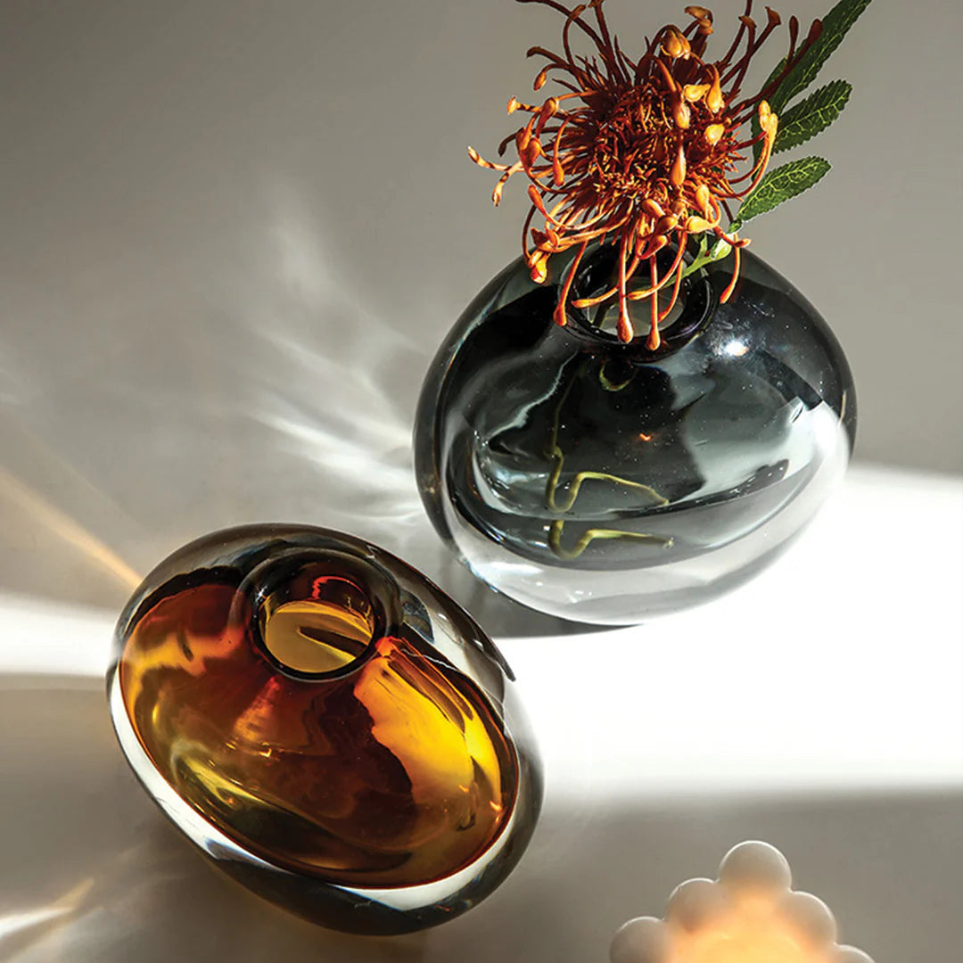 Amber Prism Vase
