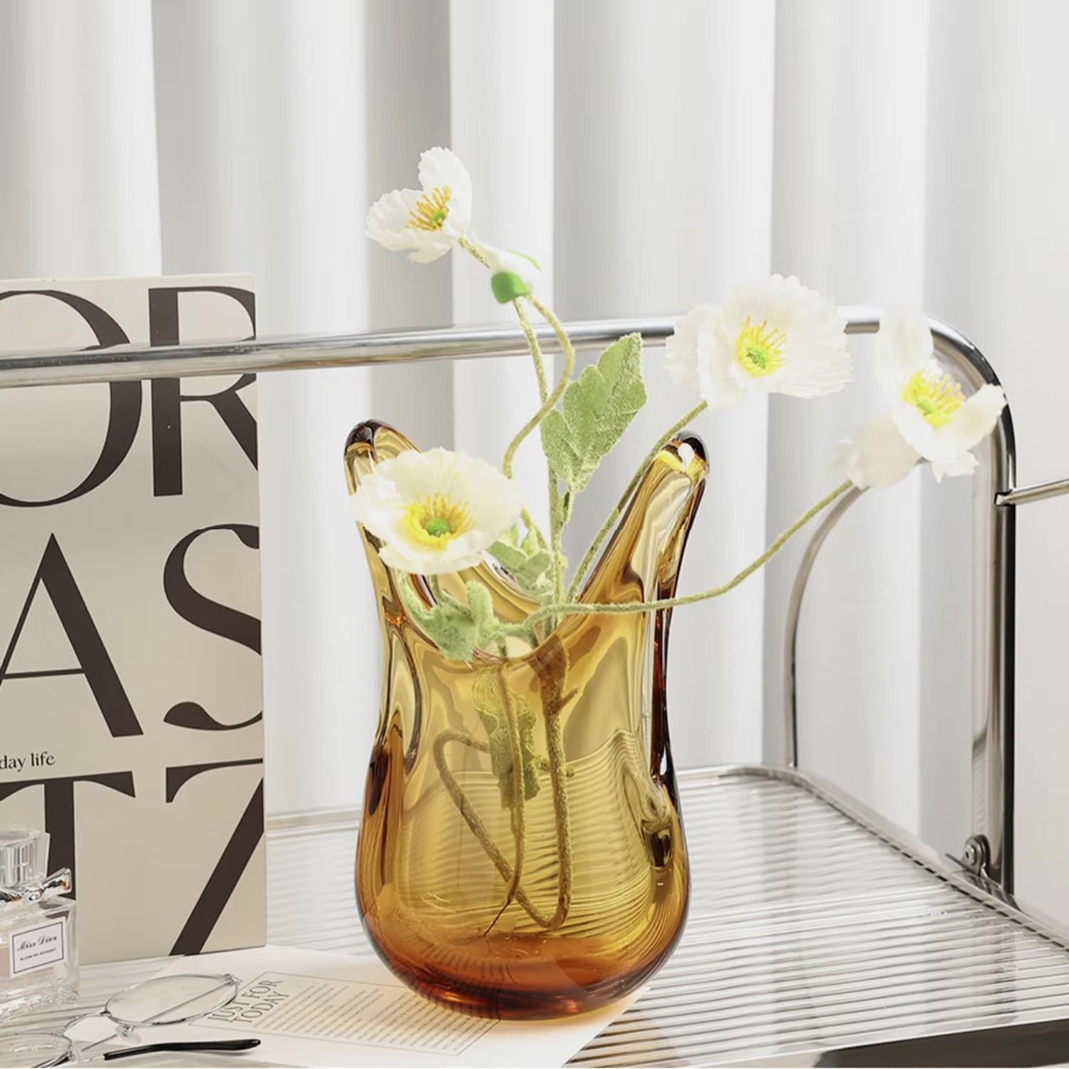 Amber Flame Vase