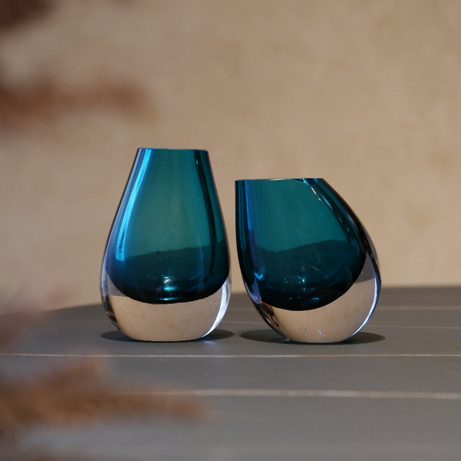 Azure Teardrop Vase
