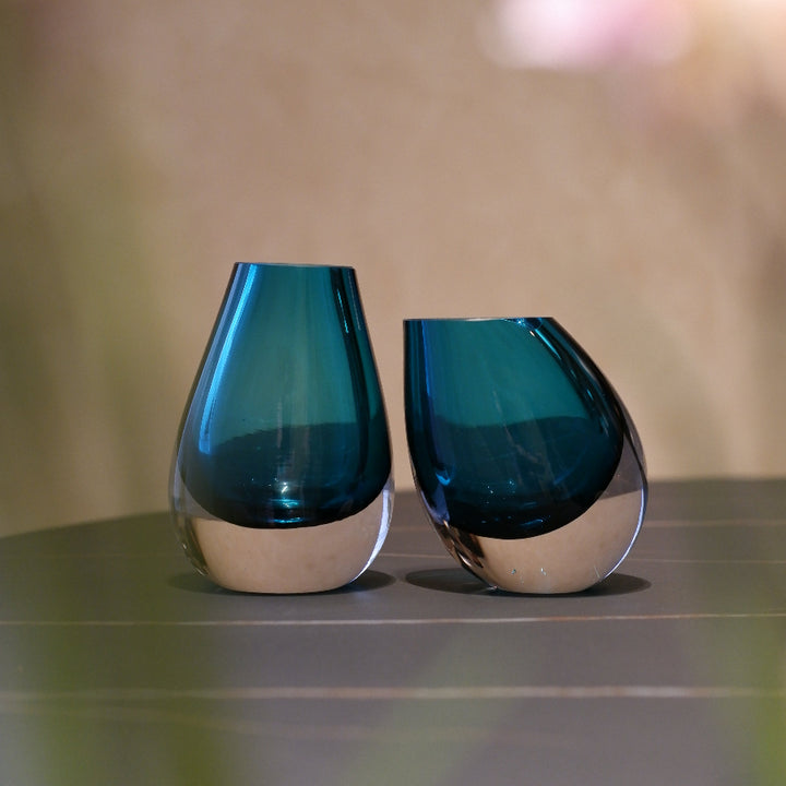 Azure Teardrop Vase