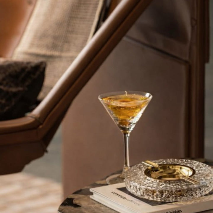 Crystal Brass Ashtray